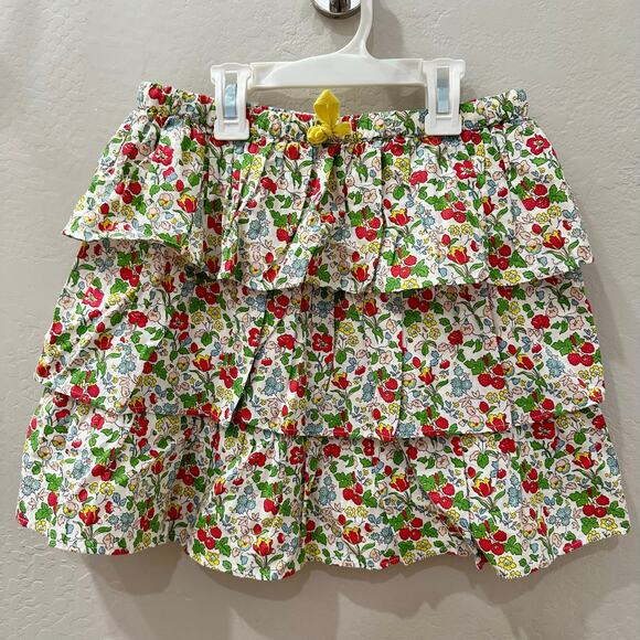 Mini Boden Floral Tiered Ruffle Skirt - Picture 1 of 7